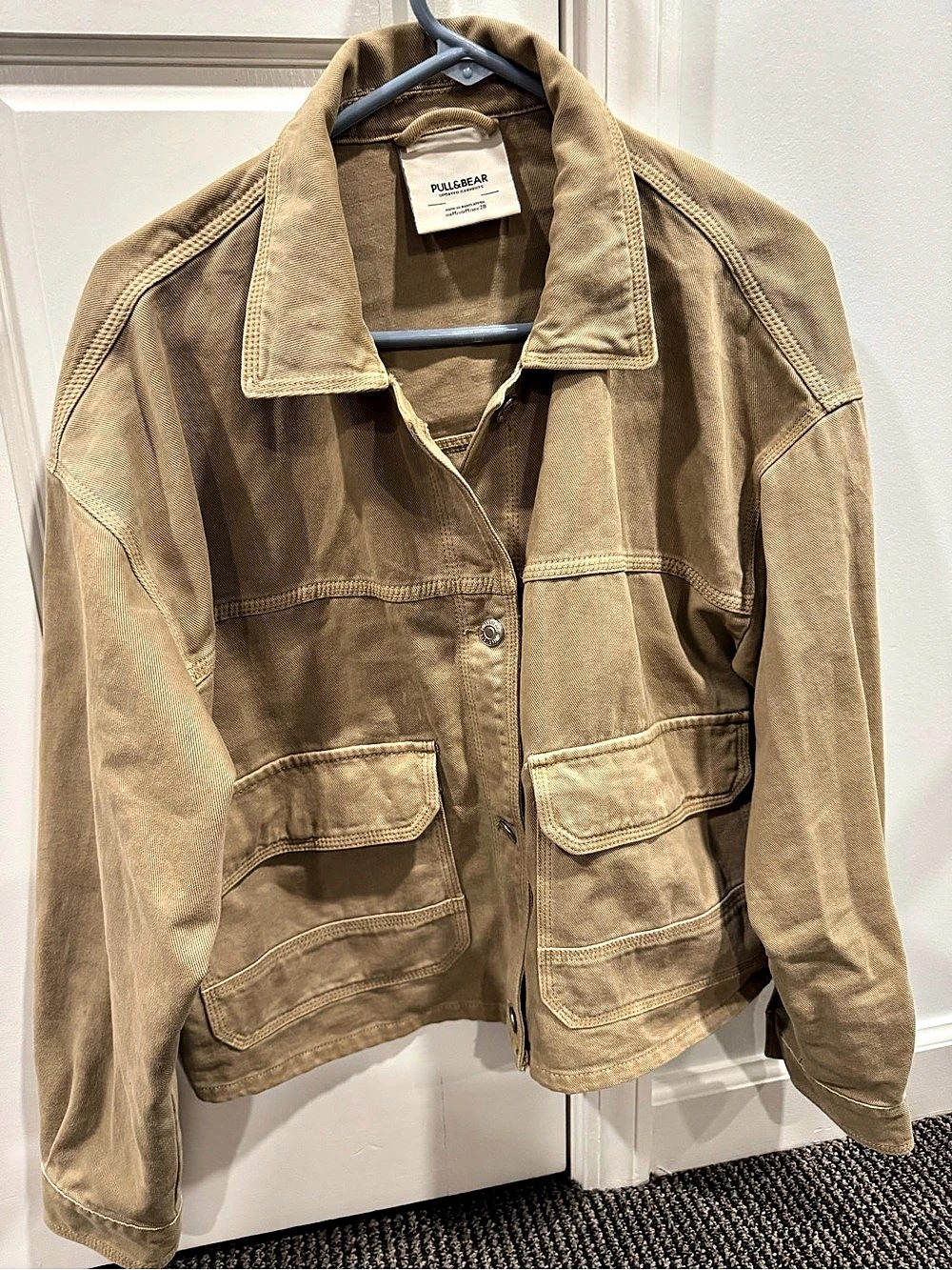 Pull&Bear Utility Jacket in Brown Like New